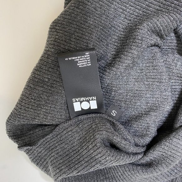 NAHMIAS Grey Cotton/Cashmere Tank Top - Picture 7 of 7